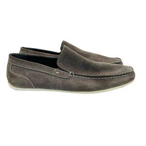 Kenneth Cole Reaction Shoes Mens 8.5 M Brown Leather Super Human Loafers Slip On
